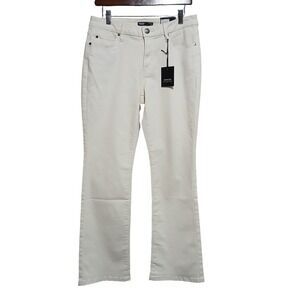 Simply Vera Wang Ivory Bootcut Jeans Size 10S Mid Rise Slim Fit‎ Denim